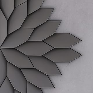 3D Wall Panel Mabel Design, Wall Panelling System, Pack of 70 Tiles (Anthracite)