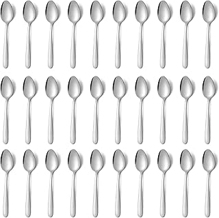 Table Spoons, Funnydin 36 Pieces Stainless Steel Spoons Set, 6.8 Inch, Spoons Cutlery Only, Dishwasher Safe, Table Spoons, Dinner Spoon, Dessert Spoons for Home Kitchen & Restaurant