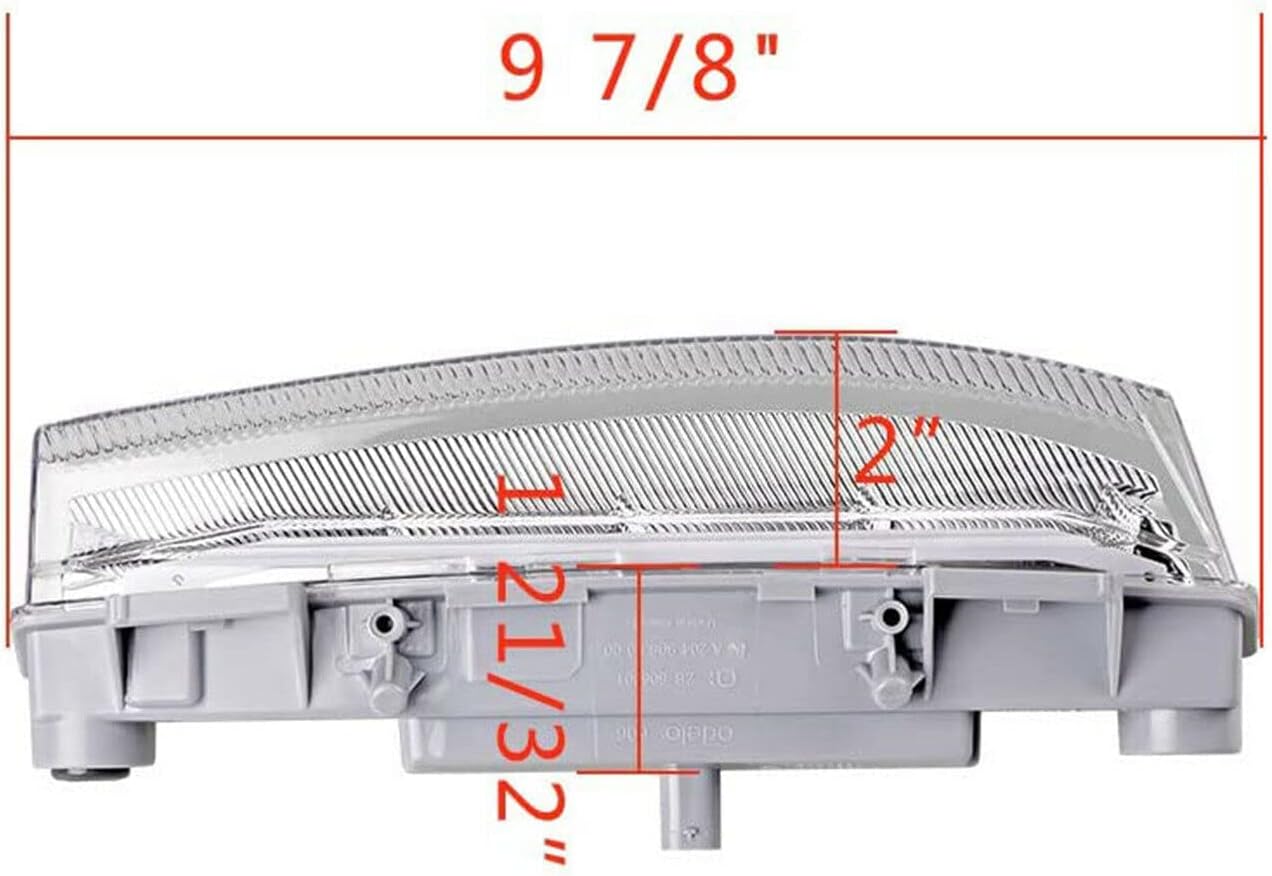 Left Right LED Daytime Running Lights DRL Fog Lamp Compatible with Mercedes C E SLK Class W204 S204 C180 C200 C220 C250 C300 C320 2007-2014 (Right)-2