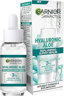 Garnier SkinActive Hyaluronic Aloe Super Serum, Replumps & Hydrates Skin Up To 10 Layers Deep, With 3% Hyaluronic Acid Aloe Vera & Glycerin, 30ml