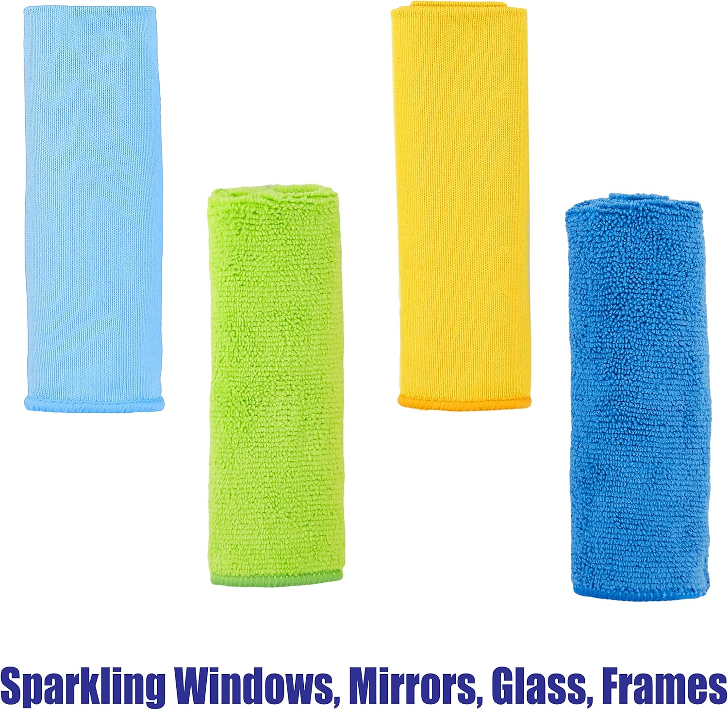 Window Cleaning Cloths for Home - Reusable Microfibre Cloth for Windows & Glass - Must Have Cleaning Products for Car Wash - Pack of 4 Lint Free & Long Lasting Cleaning Cloths Size ‎30 x 30 cm-4