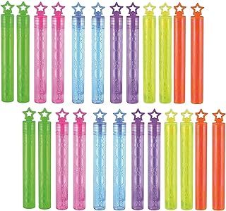 36-Pack Bubble Tubes Party Bag Fillers - Fun and Colorful Toy Bubble Tubes for Kids - Ideal Wedding Favors, Party Favors, Loot Bag and Stocking Fillers