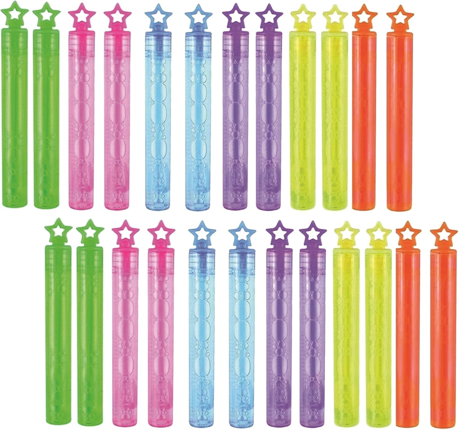 36-Pack Bubble Tubes Party Bag Fillers - Fun and Colorful Toy Bubble Tubes for Kids - Ideal Wedding Favors, Party Favors, Loot Bag and Stocking Fillers-0