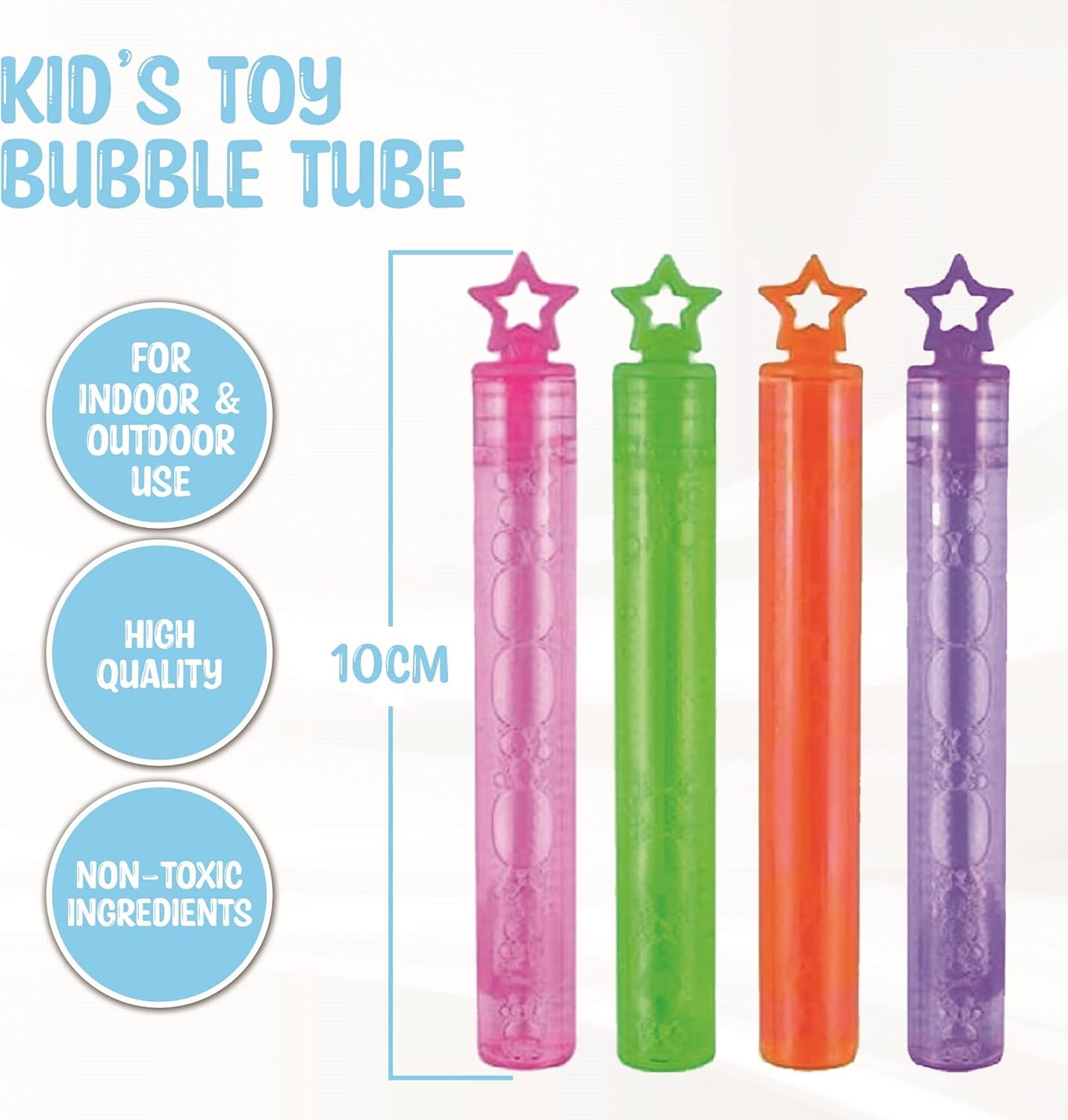 36-Pack Bubble Tubes Party Bag Fillers - Fun and Colorful Toy Bubble Tubes for Kids - Ideal Wedding Favors, Party Favors, Loot Bag and Stocking Fillers-4