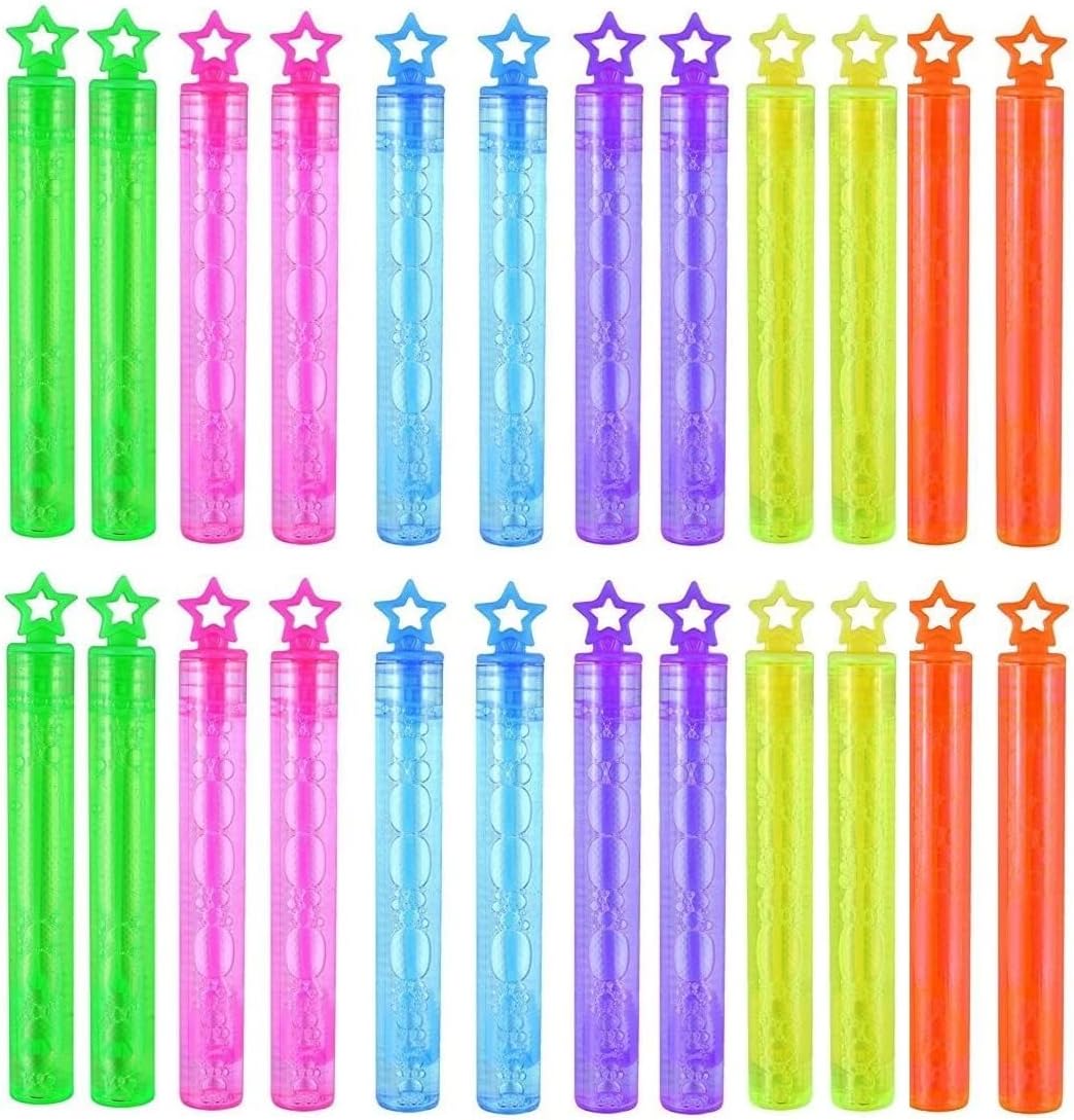 36-Pack Bubble Tubes Party Bag Fillers - Fun and Colorful Toy Bubble Tubes for Kids - Ideal Wedding Favors, Party Favors, Loot Bag and Stocking Fillers-7