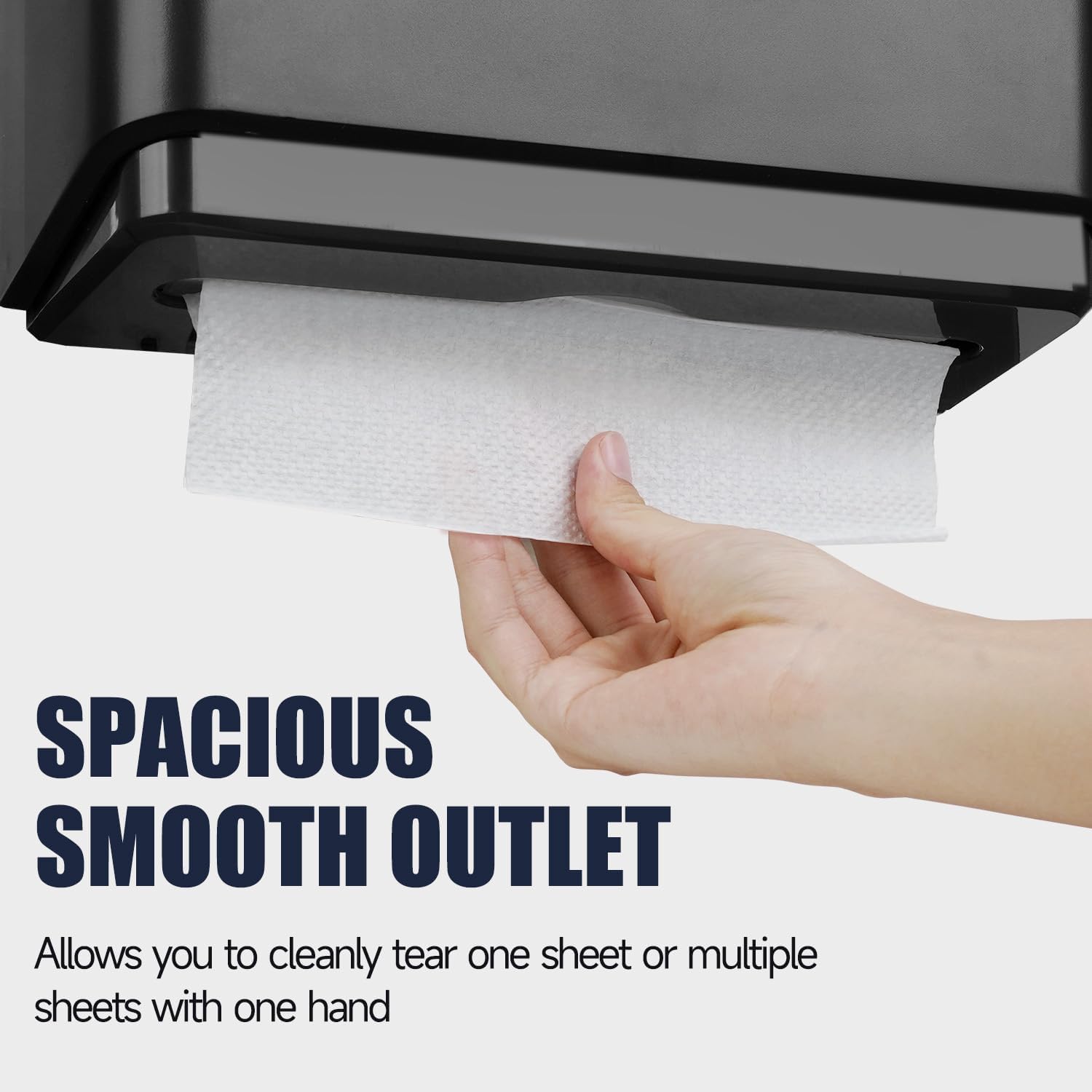 AIKE Paper Towel Dispenser Wall Mounted, Hand Towel Dispenser Compatible Z-Fold For Paper Fold Size 25.3 x 8 (cm) or Smaller, Can Hold at least 200 Sheets Paper-3