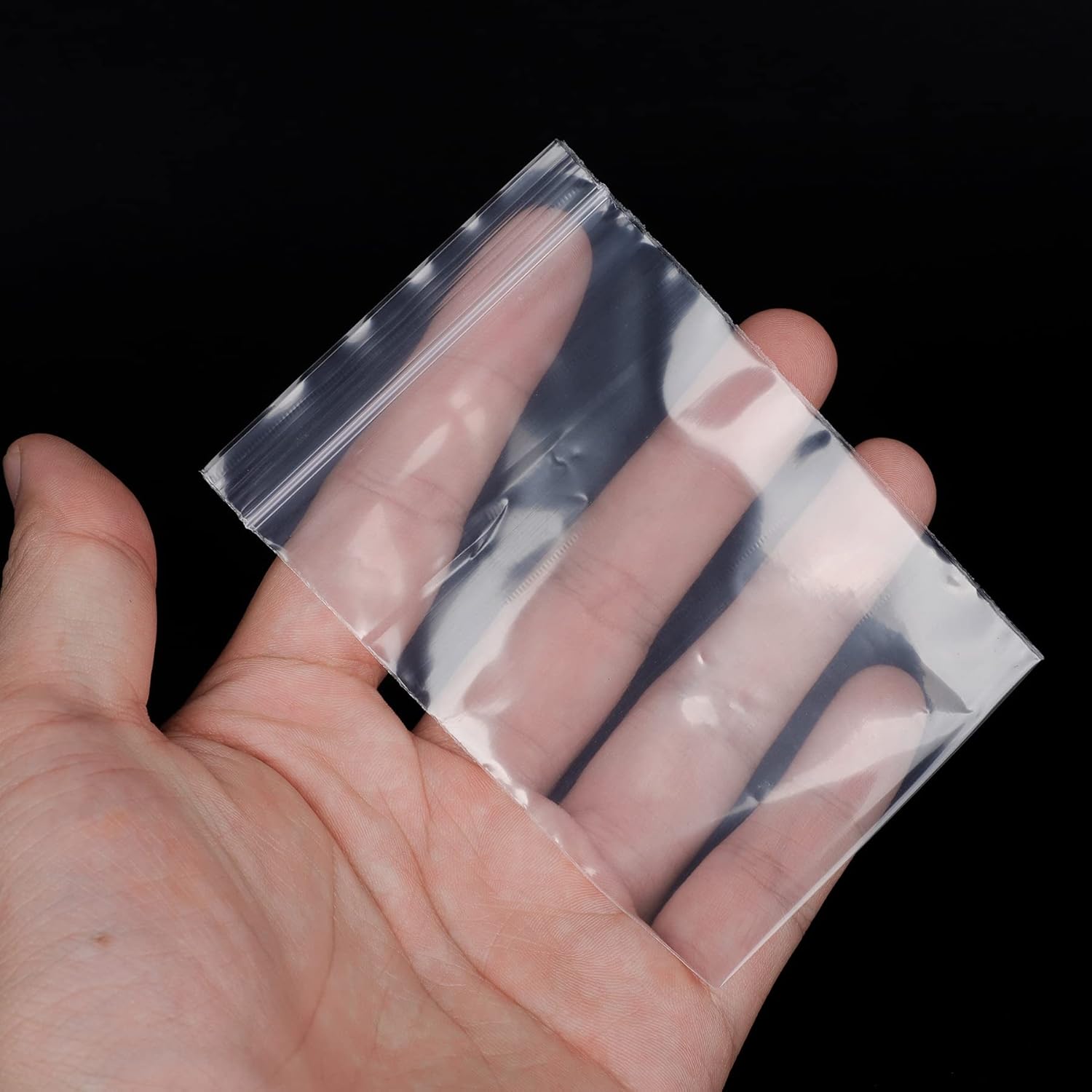 Grip Seal Bags 300Pcs 6x9/7x10cm Small Sealable Plastic Bags Mini Little Clear Ziplock Bag Reusable Tiny Transparent Polythene Pouches for Beads Cookies Candies Jewellery Storage-3