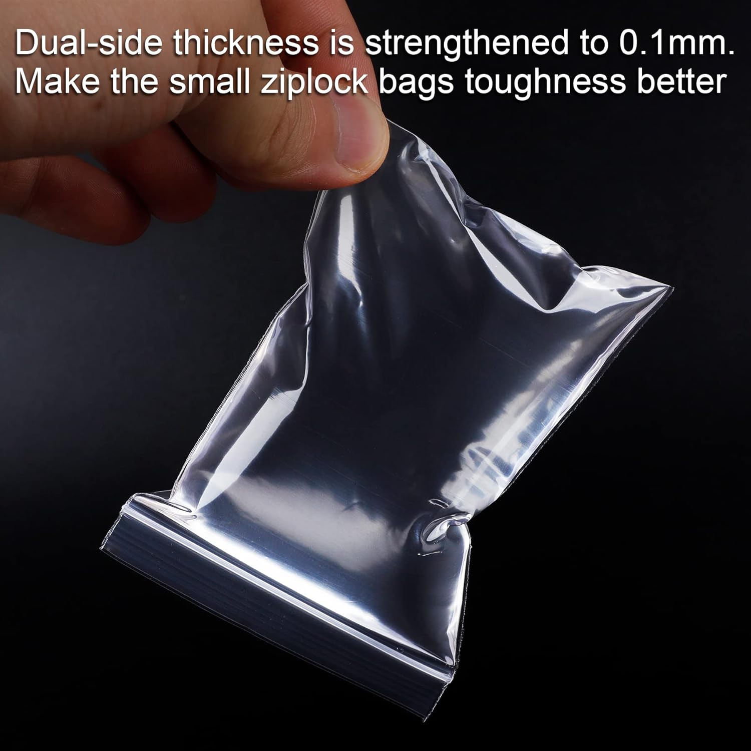 Grip Seal Bags 300Pcs 6x9/7x10cm Small Sealable Plastic Bags Mini Little Clear Ziplock Bag Reusable Tiny Transparent Polythene Pouches for Beads Cookies Candies Jewellery Storage-5