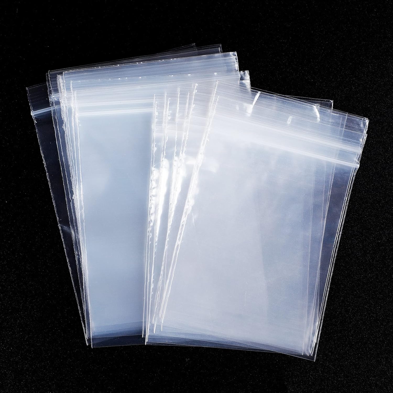 Grip Seal Bags 300Pcs 6x9/7x10cm Small Sealable Plastic Bags Mini Little Clear Ziplock Bag Reusable Tiny Transparent Polythene Pouches for Beads Cookies Candies Jewellery Storage-6