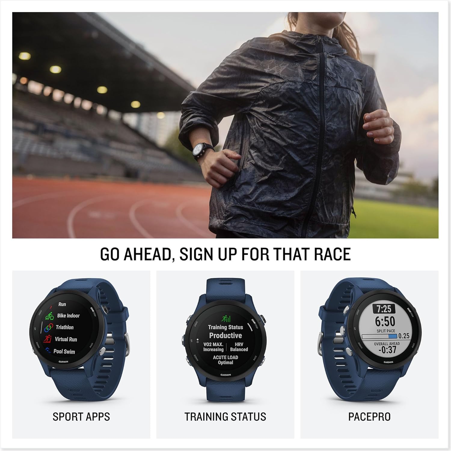 Garmin Forerunner 255 Easy to Use Lightweight GPS Running Smartwatch & HRM-Pro Plus - Premium Chest Strap for Recording Heart Rate-3