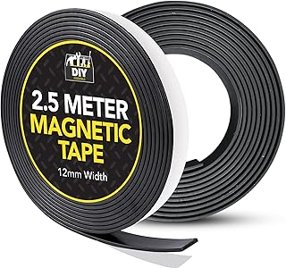 2.5m Magnetic Tape Self Adhesive | 12mm Magnet Strips Adhesive Magnetic Strips Self Adhesive | Magnetic Strips for Whiteboards | Self Adhesive Magnetic Strip, Self Adhesive Magnets