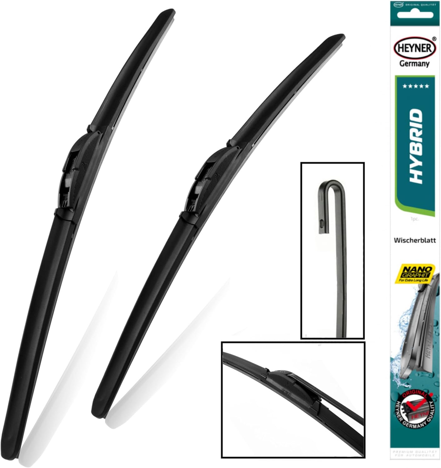 HEYNER Wipers Fits Kia Niro 2016-2022 Full Set of 3 Wiper Blades Hybrid HH2616H12x3-5