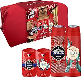 Old Spice Footballer Gift Bag: Mens Deodorant Stick And Shower Gel Gift Set For Men, Christmas Giftset For Him, Dad, Teenage Boys With Free Wash Bag