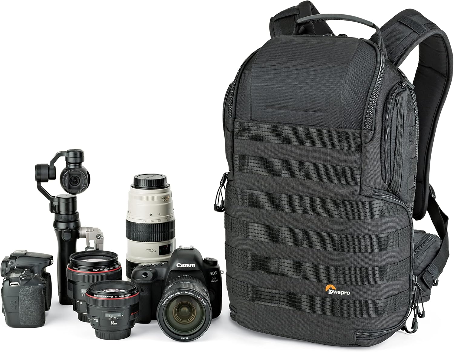 Lowepro ProTactic 350 AW II Modular Backpack with Recycled Material, Camera Bag for Professional Use, Insert for Macbook Laptop Up to 13 Inch, Backpack for Professional Cameras and Drones LP37176-GRL-0