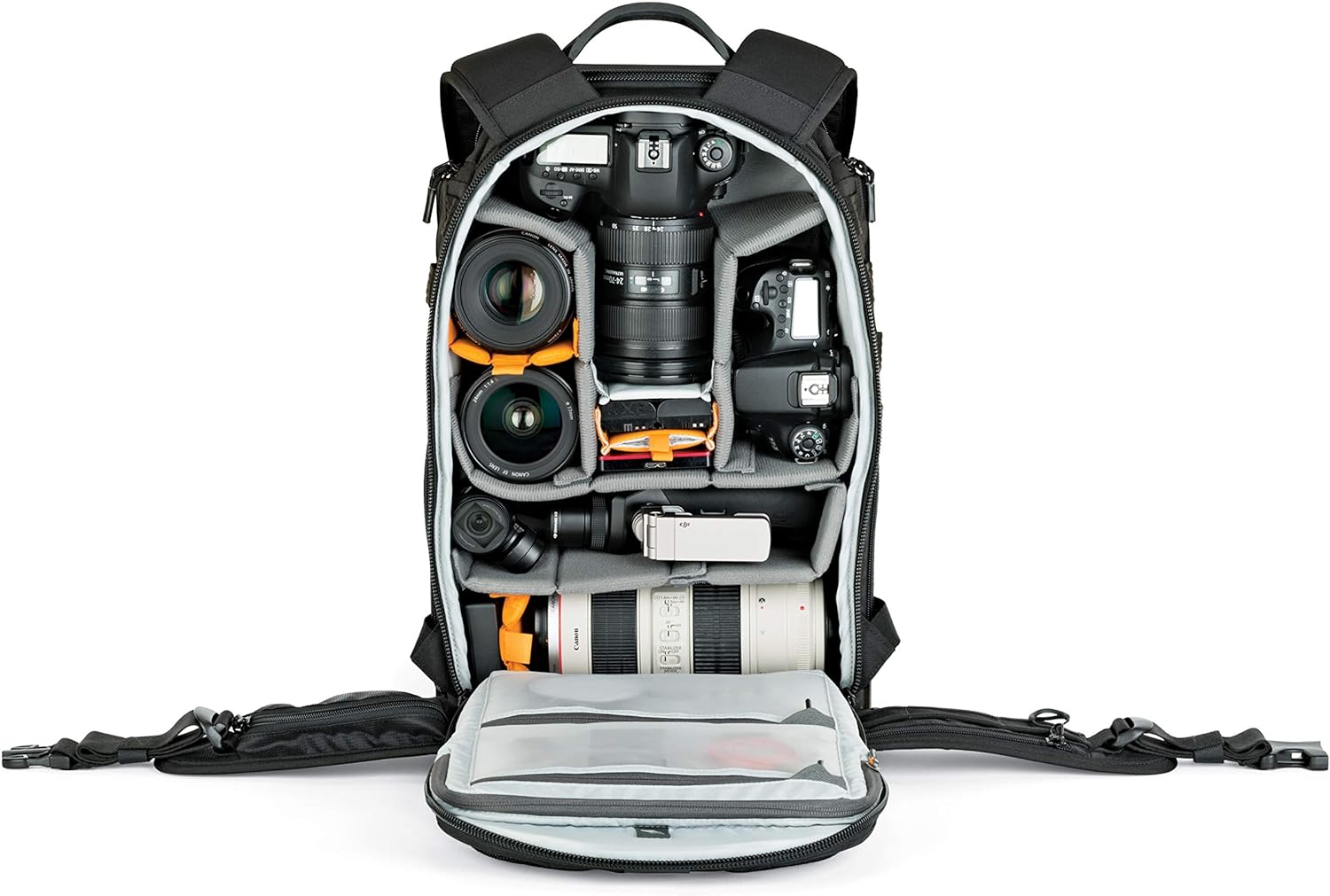 Lowepro ProTactic 350 AW II Modular Backpack with Recycled Material, Camera Bag for Professional Use, Insert for Macbook Laptop Up to 13 Inch, Backpack for Professional Cameras and Drones LP37176-GRL-11