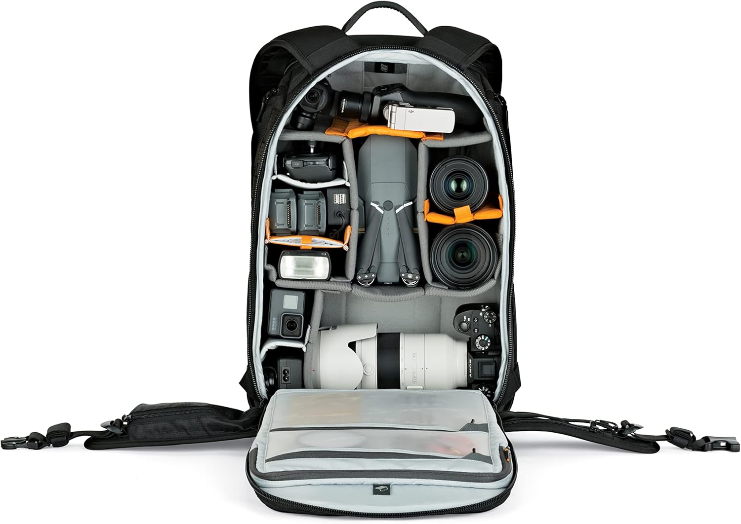 Lowepro ProTactic 450 AW II Black Pro Modular Backpack with All Weather Cover, Camera Bag for Professional Use, for Laptop Up to 15", Backpack for Professional Cameras and Drones, LP37177-GRL, Black-11