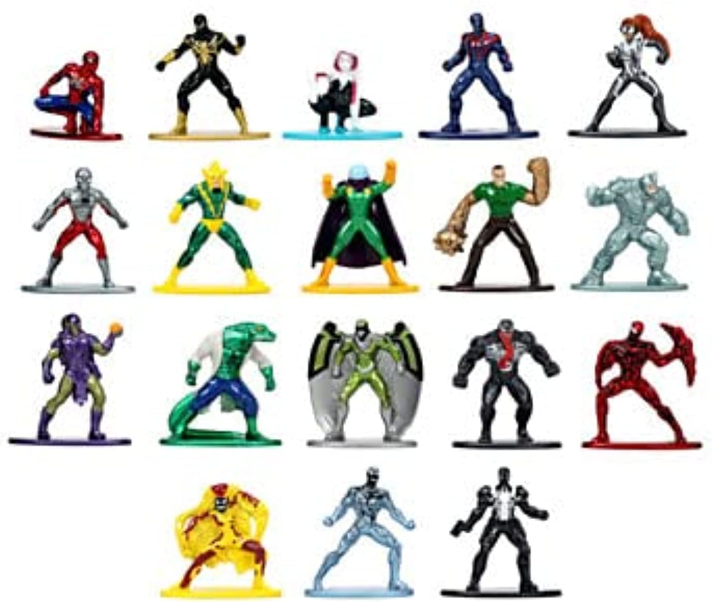 Jada Nano Figures Multi Pack Wave 7-Features 18 Key Character Models; From Spider-Man Mark Iv,Electro Vulture,To Mysterio,Superior Venom. Each Figure Stands Roughly 1.65” Tall,253225027,Multicoloured-2