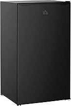 HOMCOM 91 Litre Freestanding Under Counter Fridge Freezer with Chiller Box, Reversible Door, Adjustable Thermostat, 47.5cm Wide, Noise Level: Decibels 40, Black