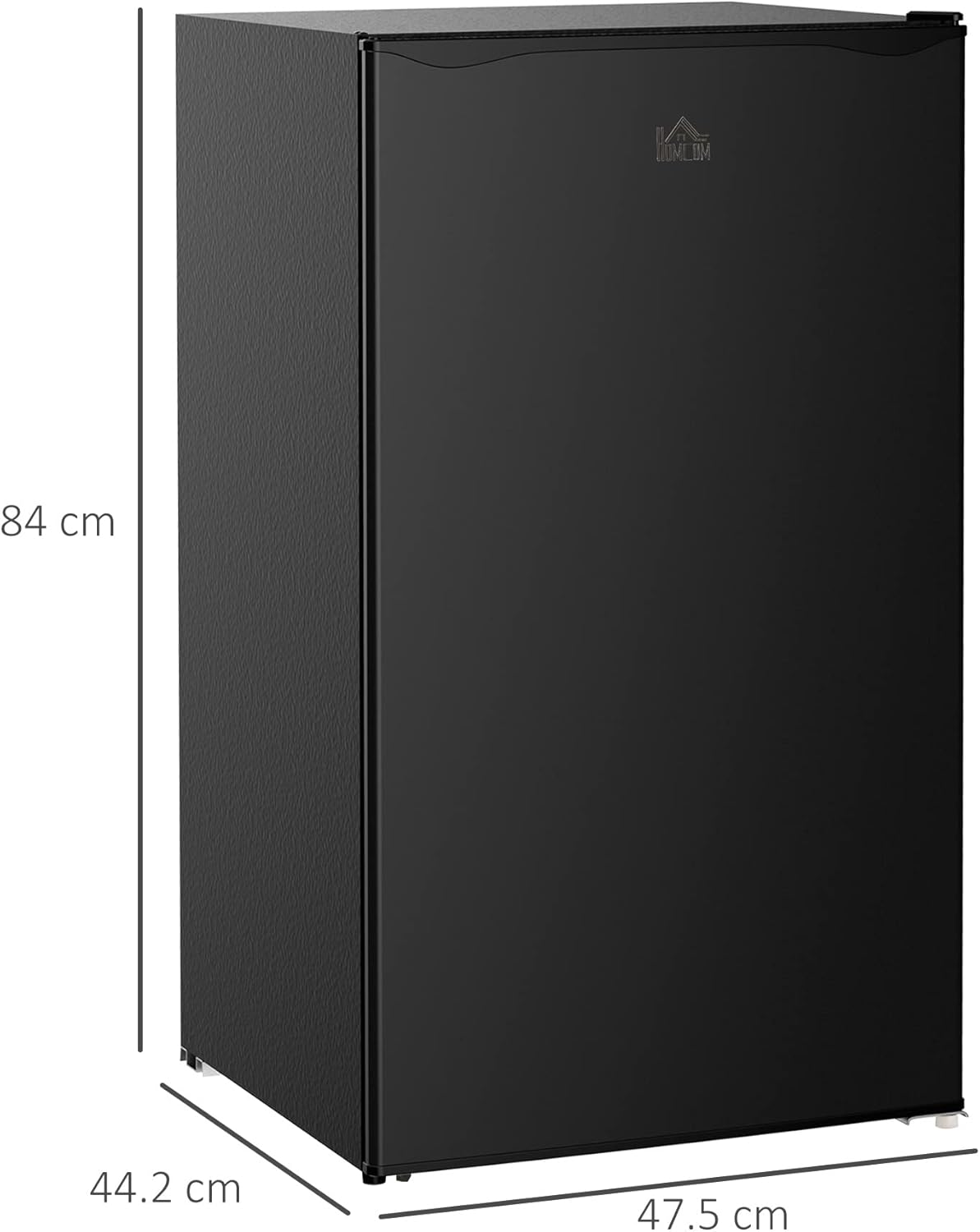 HOMCOM 91 Litre Freestanding Under Counter Fridge Freezer with Chiller Box, Reversible Door, Adjustable Thermostat, 47.5cm Wide, Noise Level: Decibels 40, Black-4