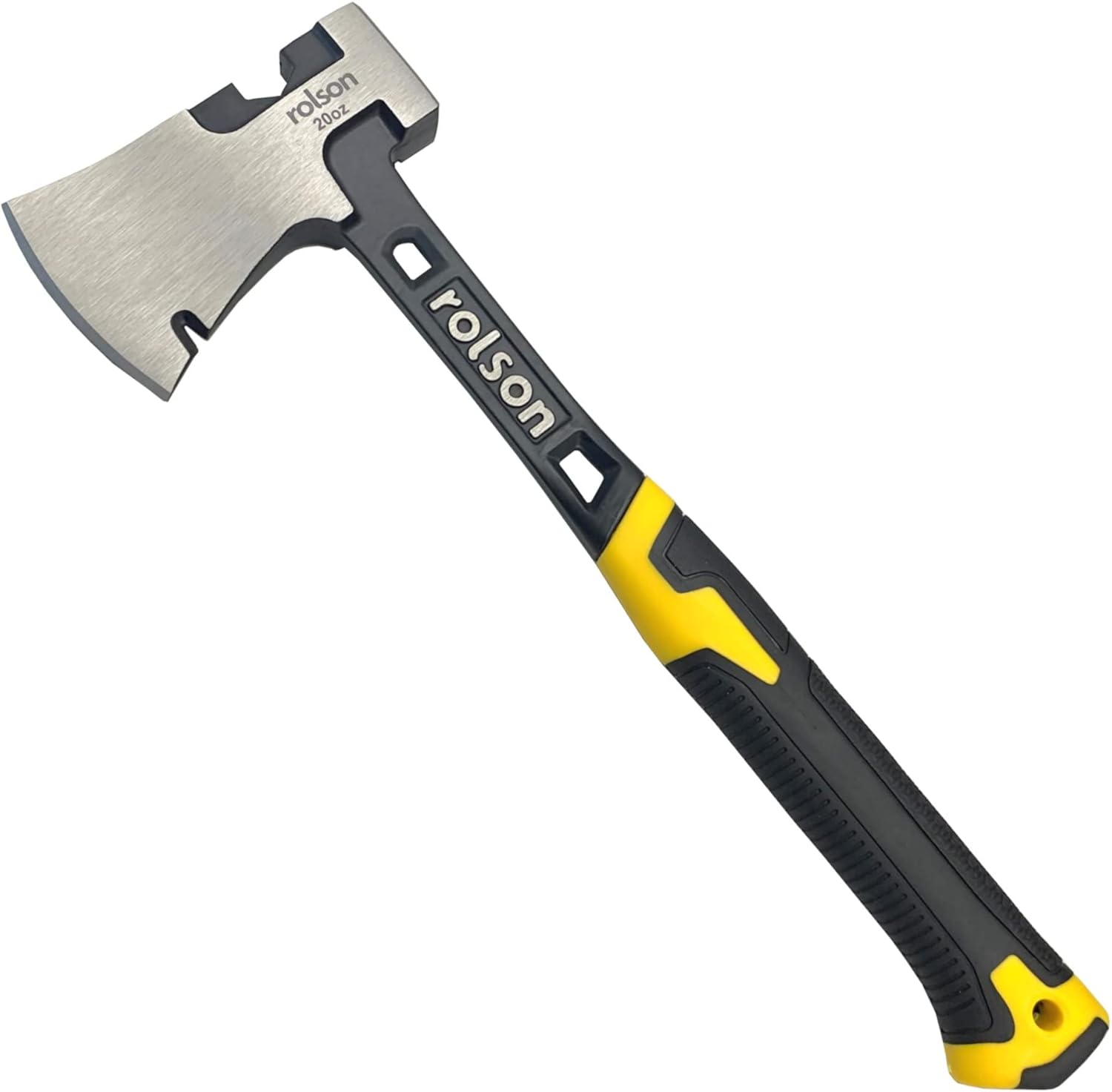 Rolson 12108 20oz One Piece Splitting Hand Axe Hatchet Splitter Outdoor Camping Professional,Yellow/Black-1