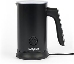 Salter Chocolatier Hot Chocolate Maker - 4-In-1 Automatic Milk Frother, Hot & Cold Milk Heater and Foamer, 240ml/115ml, 500W, Cordless, LED Control Panel, For Coffee, Iced Latte, Cappuccino, EK5134