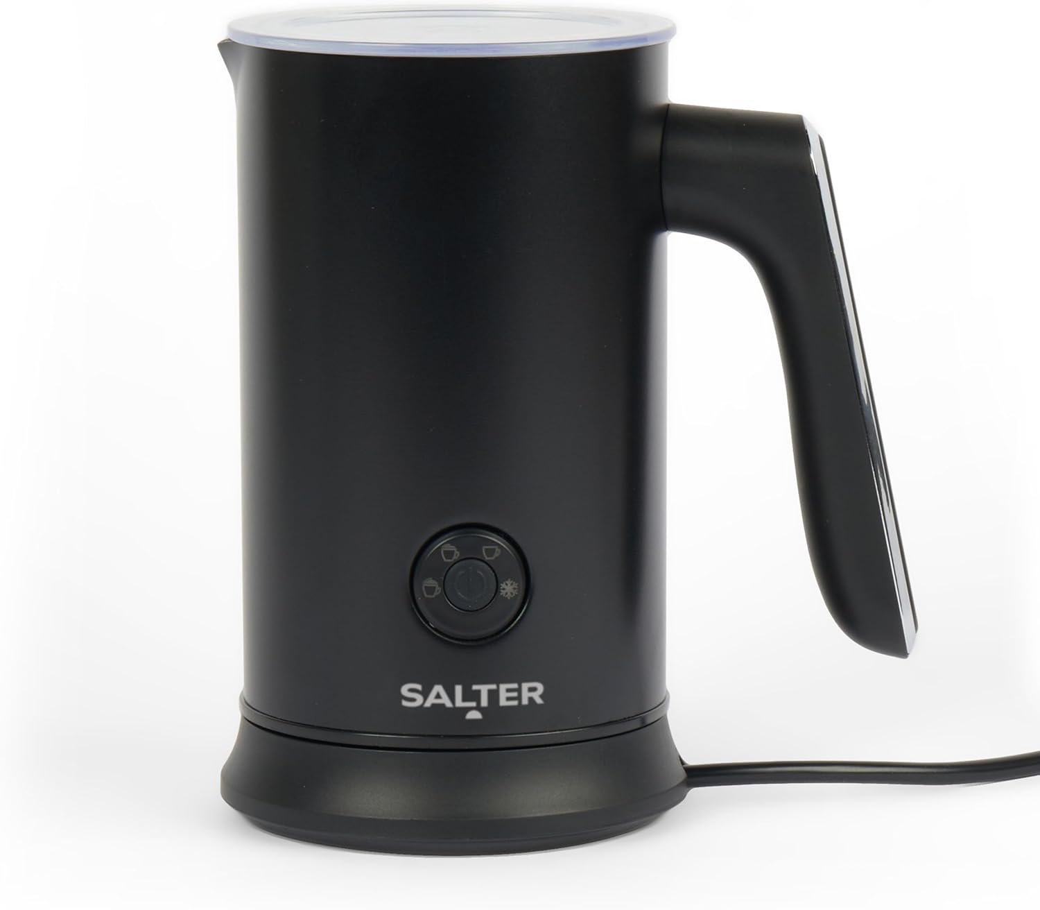 Salter Chocolatier Hot Chocolate Maker - 4-In-1 Automatic Milk Frother, Hot & Cold Milk Heater and Foamer, 240ml/115ml, 500W, Cordless, LED Control Panel, For Coffee, Iced Latte, Cappuccino, EK5134-0