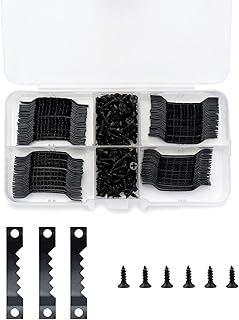 QWORK® 300 Set Picture Hooks with Screws , Sawtooth Picture Hanger , Picture Frame Hooks , with Box , Black