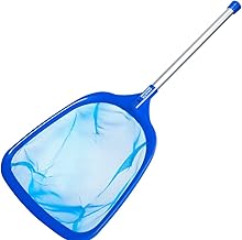 Aquatix Pro Hand Leaf Skimmer for Spa, Hot Tub & Pool with 12” Aluminum Pole, Fine Mesh Deep Bag Net, Suitable for above Ground Swimming Pools, Kids Inflatables & Ponds, Remove Leaves & Debris Fast