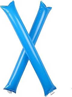 XGOPTS 50 PCS Bam Bam Cheering Sticks Thunder Sticks Inflatable Boom Sticks, Noisemakers Stick for Basketball Football Cheering Sporting Event Wedding Party Supplies (blue)