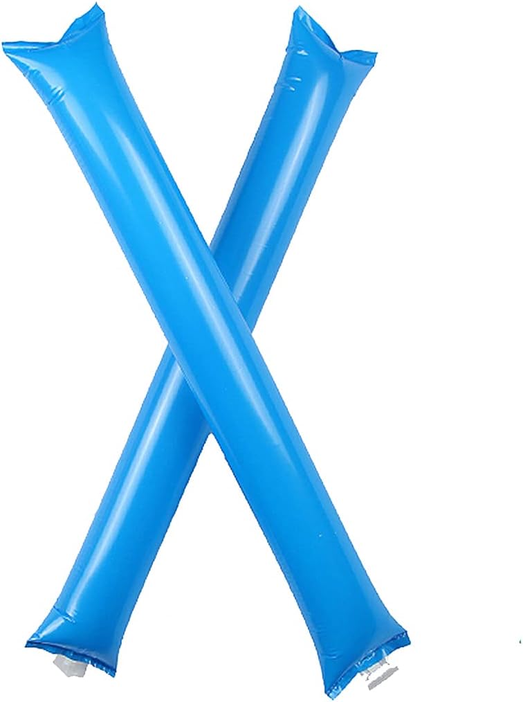 XGOPTS 50 PCS Bam Bam Cheering Sticks Thunder Sticks Inflatable Boom Sticks, Noisemakers Stick for Basketball Football Cheering Sporting Event Wedding Party Supplies (blue)-0