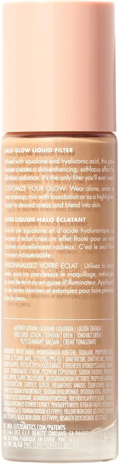 e.l.f. Halo Glow Liquid Filter, Complexion Booster For A Glowing, Soft-Focus Look, Infused With Hyaluronic Acid, Vegan & Cruelty-Free, 2 Fair- Light-6