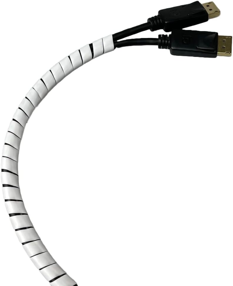 On1shelf® Cable Tidy Spiral Wrap, White- 6mm (10m)-4