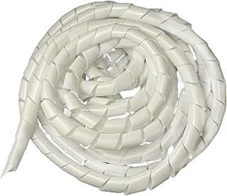 On1shelf Cable Tidy Spiral Wrap Large, White- 25mm (10m)