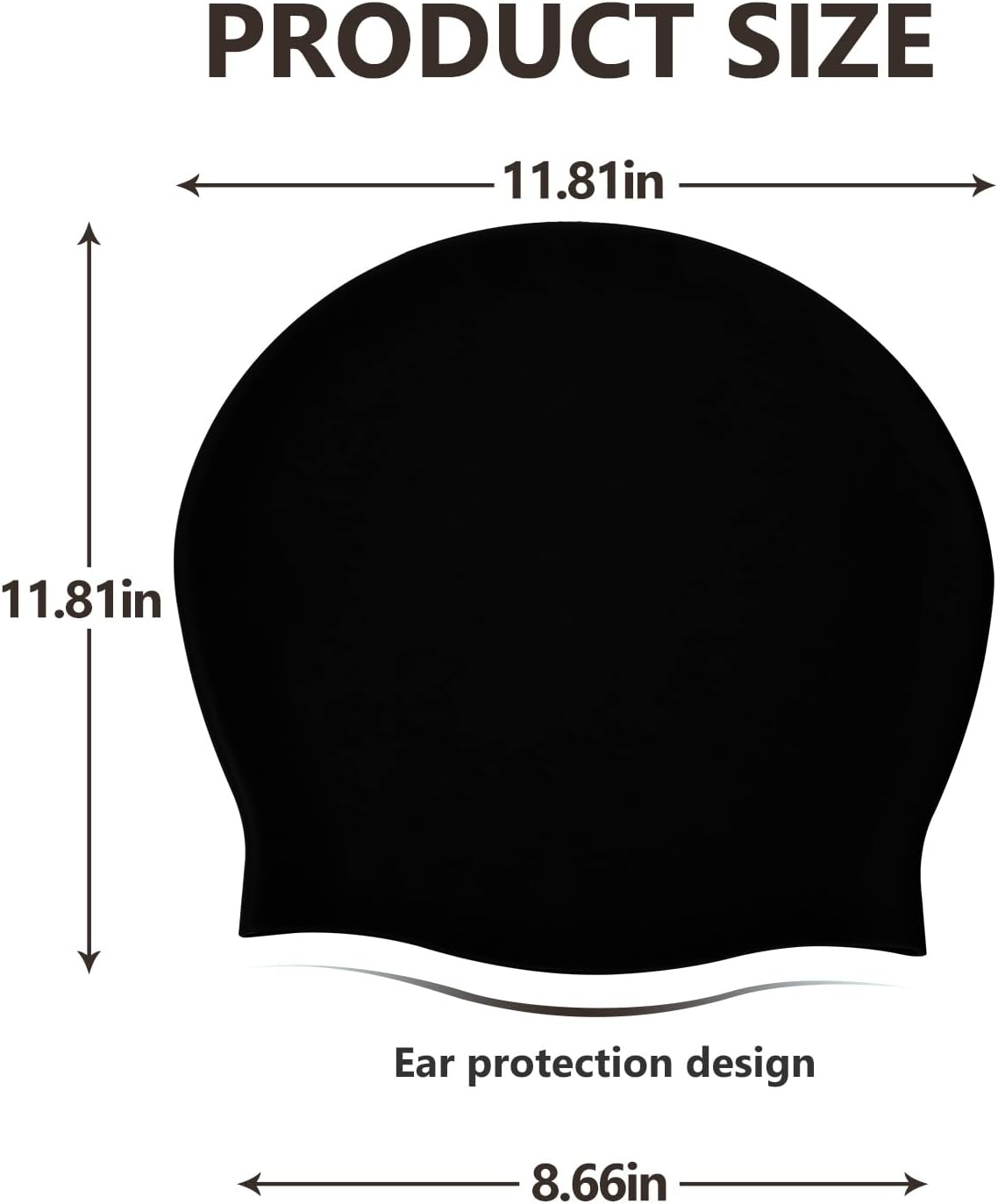 Extra Large Swimming Cap for Long Hair - Swim Cap Designed for Dreadlocks, Weaves, Hair Extensions, Braids, Curls & Afros - Swimming Hat Women & Men - Silicone Adult Swimming Cap-6