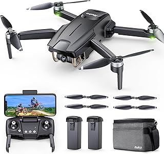 Ruko F11MINI Drone, Under 250g Drone with Camera, 2 Batteries 60 Min Flight Time, Foldable and Lightweight, 5GHz WiFi, GPS Auto Return, Follow Me Drone, Points of Interest for Beginner Adult