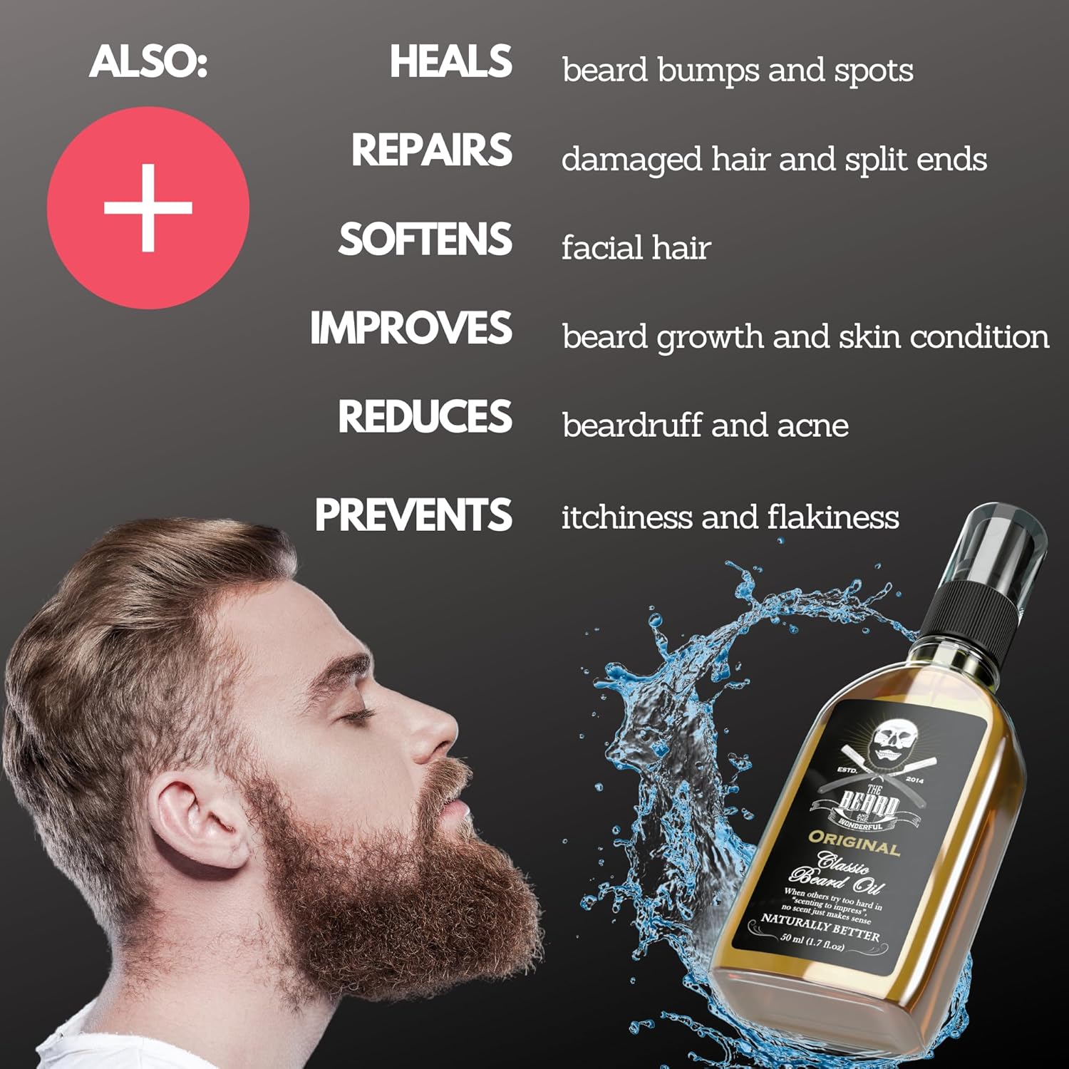 Premium Beard Conditioning Oil for Men’s Skincare 50ml – Made with Natural Jojoba Oil – Beard Growth Oil Softens, Smooths & Strengthens with Unscented Formula-5