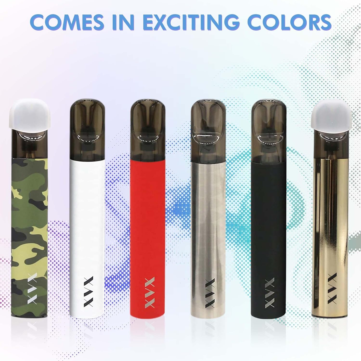 XVX Magnet POD – White – Rechargeable E Cigarette Vape Pen Starter Kit Set – Magnet Pod Mesh 0.8 Ohm Coil – Compatible with All E Liquids – Refillable 2ML PODS – e cig Starter Kit Set-5