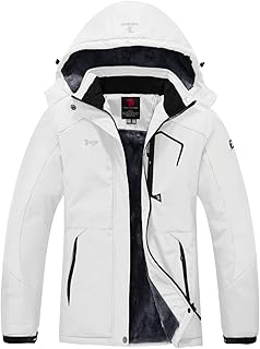 YSENTO Womens Waterproof Ski Jacket Winter Fleece Outdoor Mountain Jacket and Coat with Hood