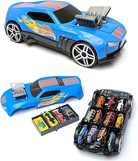 Hot Wheels Car Storage 2in1 Race N' Haul free wheel Car Storage case with Retractable Handle - Stores up to 15 cars (cars not included)