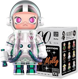 POP MART MEGA COLLECTION 100% SPACE MOLLY Series 3Boxes Exclusive Action Figure Box Toy Popular Collectible Art Toy Cute Figure Creative Gift, for Christmas Birthday Party Holiday（3PCS）