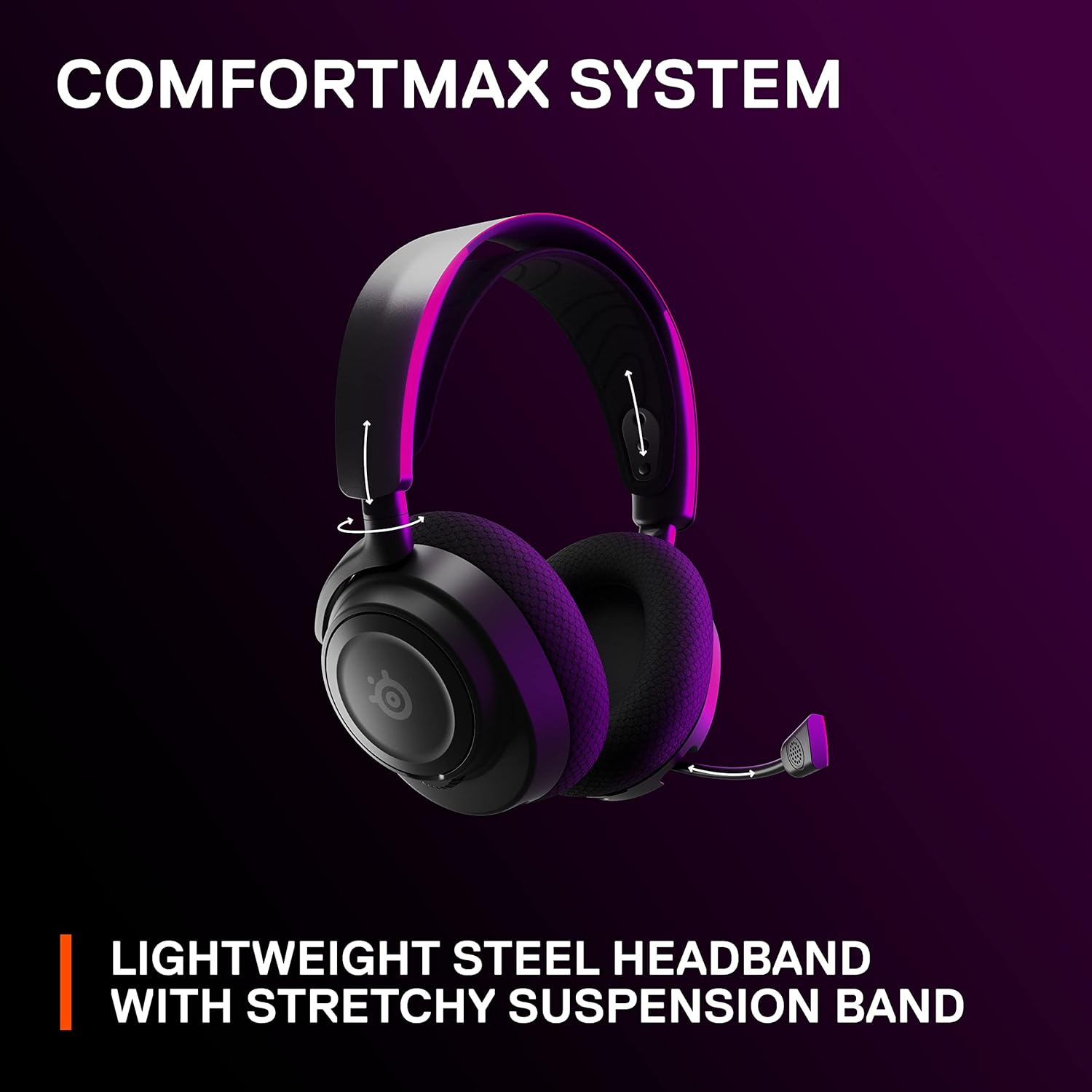 SteelSeries Arctis Nova 7 Wireless Multi-Platform Gaming Headset - Neodymium Magnetic Drivers - Dual Wireless 2.4GHz & Bluetooth - 38Hr USB-C Battery - ClearCast Gen2 AI Mic - PC, PS5, Switch, Mobile-9