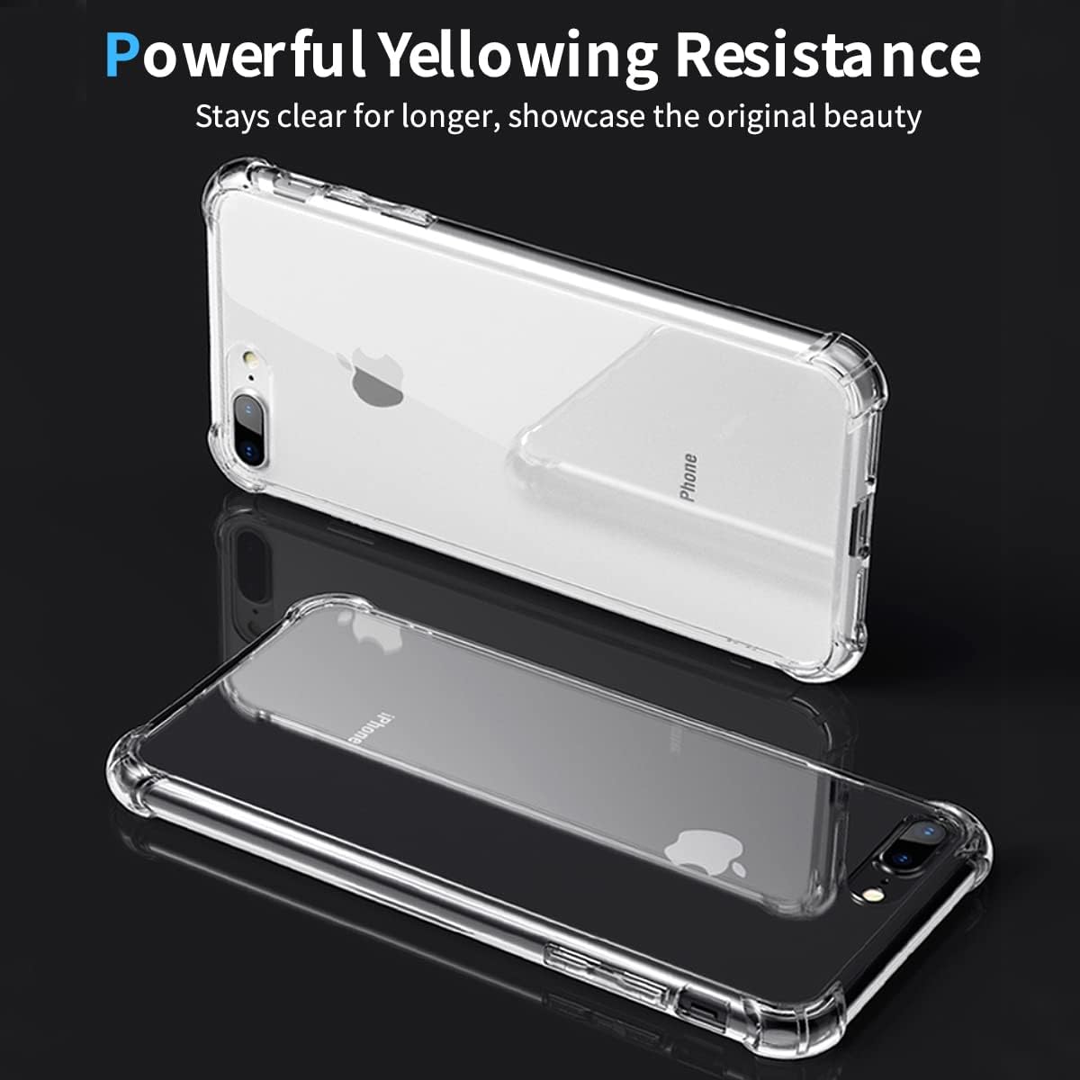 Whioltl Case for iPhone 7 Plus and 8 Plus, 5.5-Inch, Shockproof Transparent Bumper Cover, Anti-Scratch Clear Phone Cover (Clear)-5