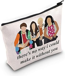 LEVLO Austin And Trish Cosmetic Make Up Bag Ally & Dez Fans Gift There's No Way I Could Make It Without You Makeup Zipper Pouch Bag For Women Girls, There's No Way, Cosmetic Bag