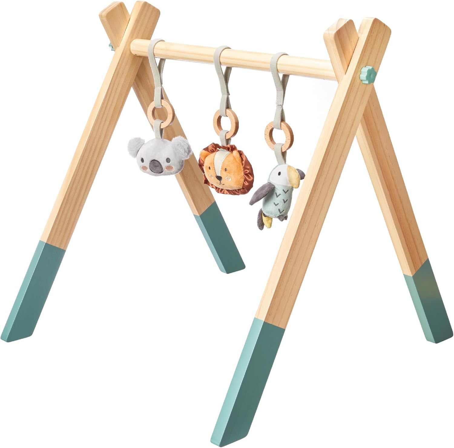 Nuby Animal Adventures Wooden Play Gym – Activity Baby Suitable from Birth with Toys for Sensory Development, One Size-2