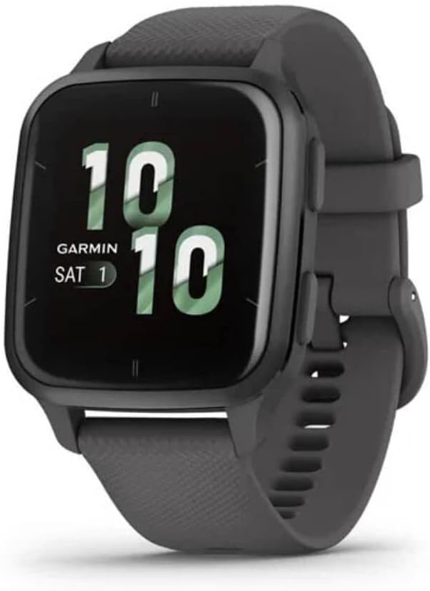 Garmin Venu Sq 2, AMOLED GPS Smartwatch with All-day Health Monitoring and Fitness Features, Sports Apps and More, Square Design Smartwatch with up to 11 days battery life, Shadow Grey-0