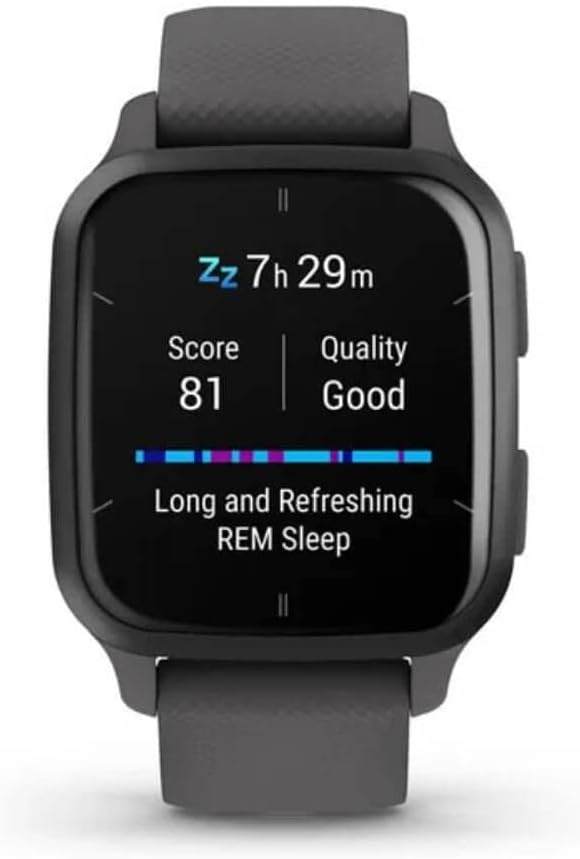 Garmin Venu Sq 2, AMOLED GPS Smartwatch with All-day Health Monitoring and Fitness Features, Sports Apps and More, Square Design Smartwatch with up to 11 days battery life, Shadow Grey-3