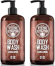 Viking Revolution - Shower Gel Men 340 ml x 2 - Natural Body Wash - Mens Shower Gel with Vitamin E and Rosemary Oil - Smoothes & Moisturises - Sandalwood