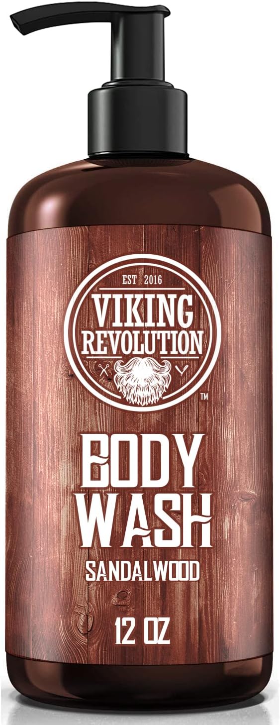 Viking Revolution - Shower Gel Men 340 ml x 2 - Natural Body Wash - Mens Shower Gel with Vitamin E and Rosemary Oil - Smoothes & Moisturises - Sandalwood-5