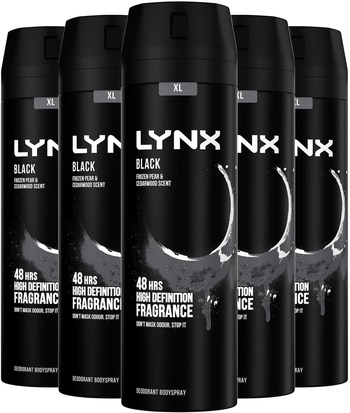 Lynx Black Bodyspray 200 ml x 5 pack-0