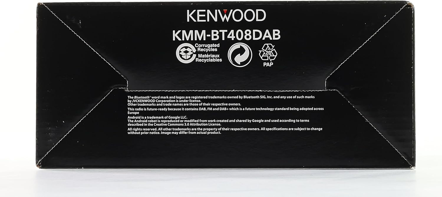 Kenwood KMM-BT408DAB USB Car Radio with DAB+ and Bluetooth Hands-Free Kit (Sound Processor, USB, AUX, 1 x Pre-Out 2.5 V, 4 x 50 Watt, Button Lighting, Red, Includes DAB+ Antenna)-7